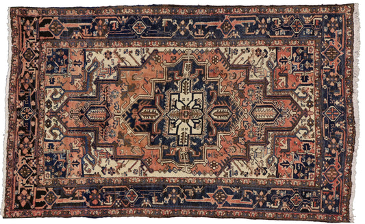 6 x 9 Vintage Persian Heriz Rug 75558