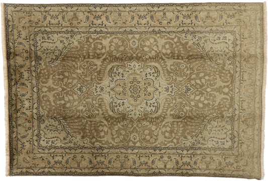 6 x 9 Vintage Persian Tabriz Rug 75560