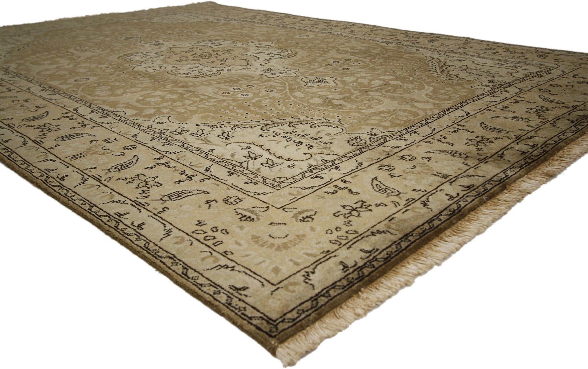 6 x 9 Vintage Persian Tabriz Rug 75560