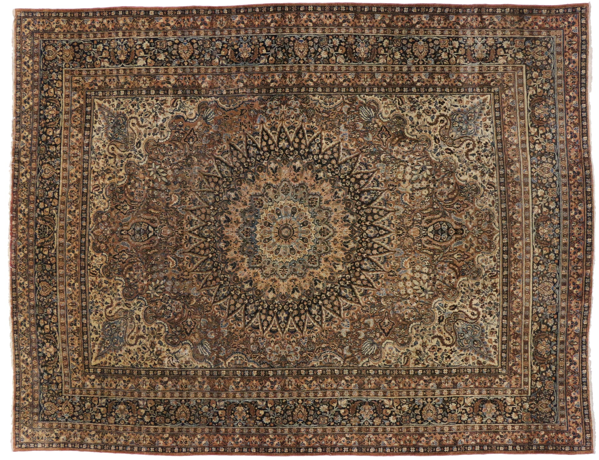 10 x 13 Antique Persian Mood Rug 75562