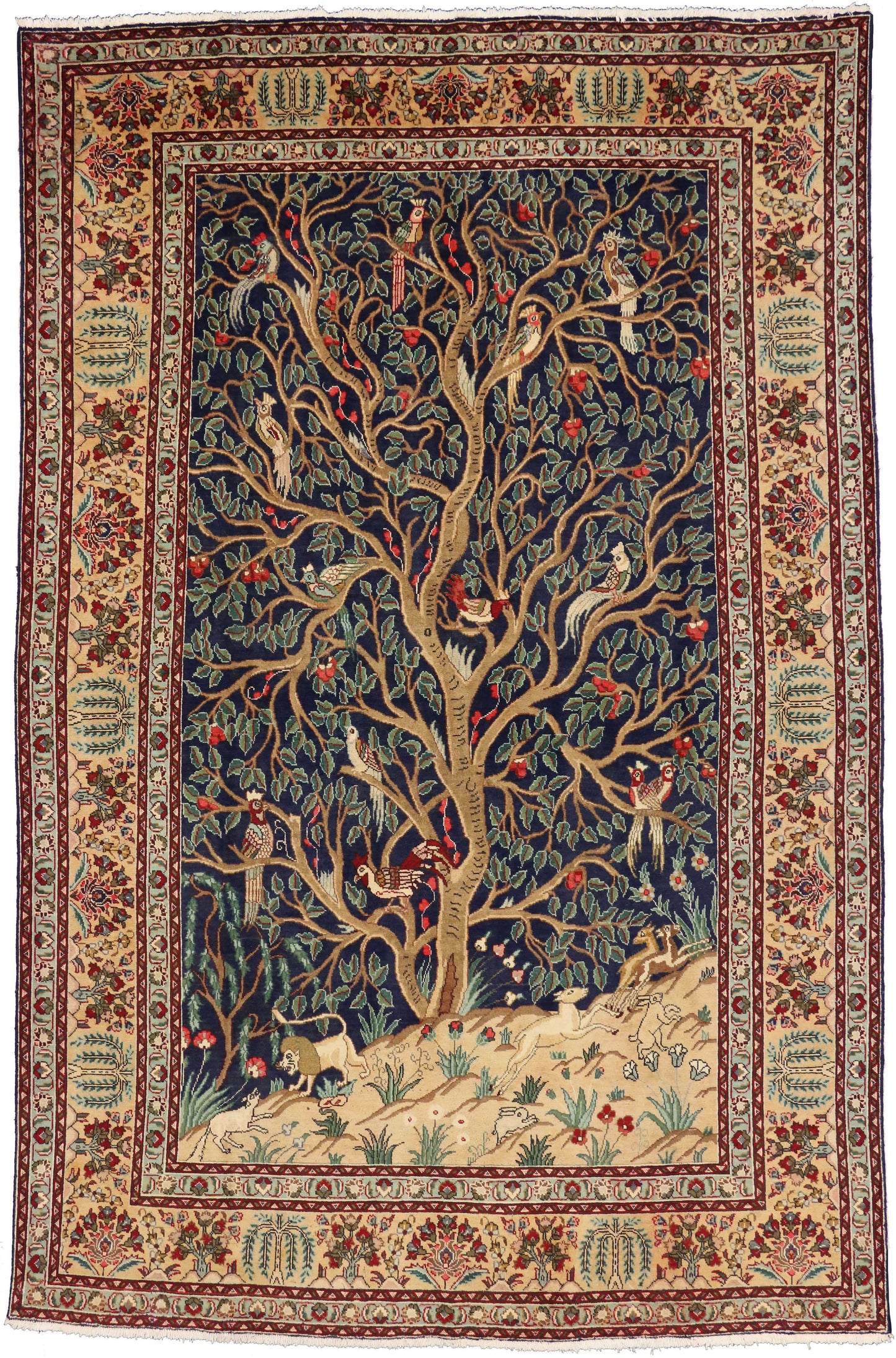 8 x 12 Vintage Tabriz Rug 75565