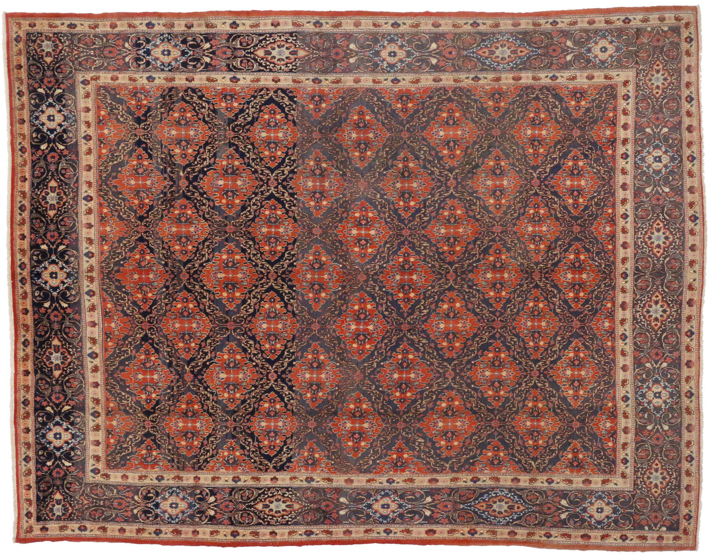 10 x 13 Vintage Persian Mashhad Rug 75579