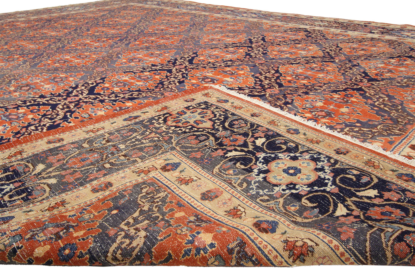 10 x 13 Vintage Persian Mashhad Rug 75579