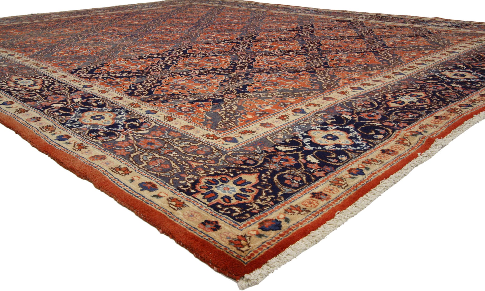 10 x 13 Vintage Persian Mashhad Rug 75579