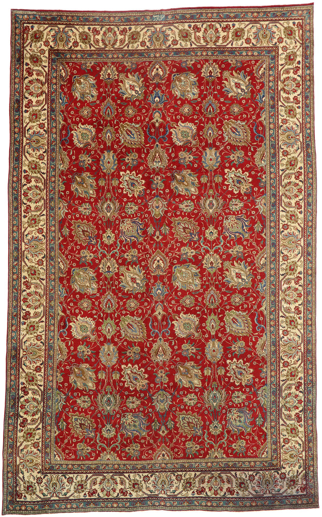9 x 16 Vintage Persian Tabriz Rug 75593