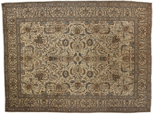 10 x 13 Vintage Persian Tabriz Rug 75595