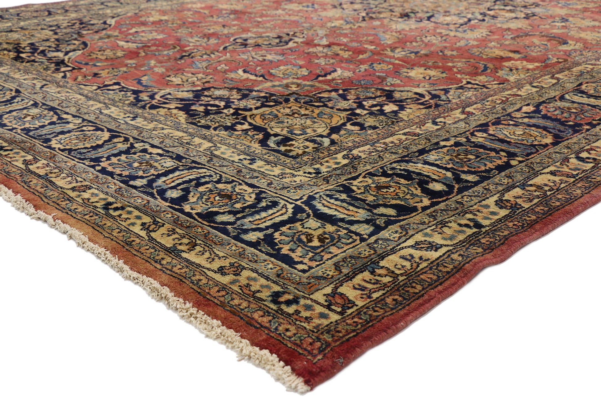 10 x 15 Vintage Persian Mashhad Rug 75597