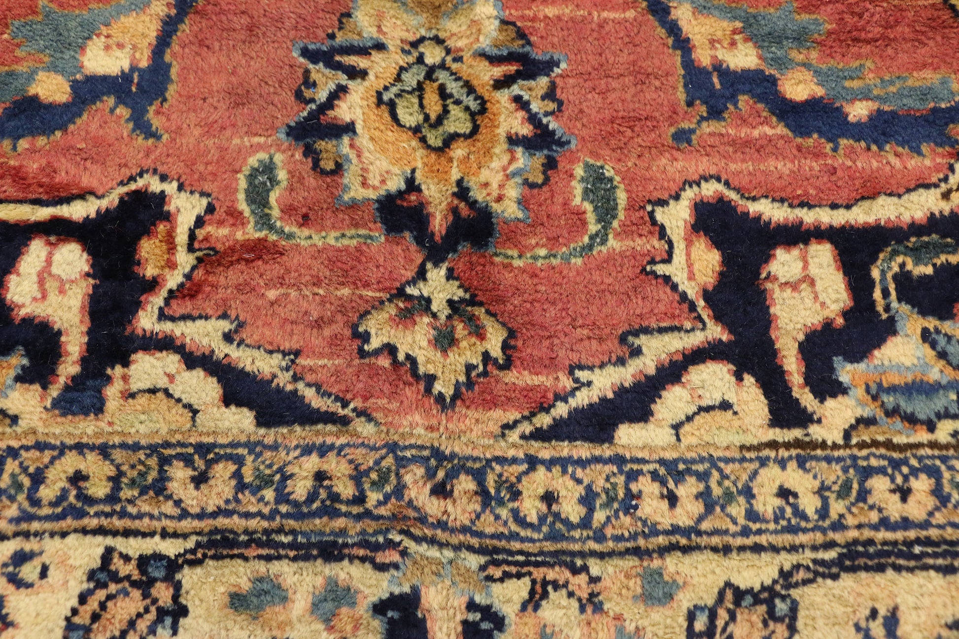 10 x 15 Vintage Persian Mashhad Rug 75597