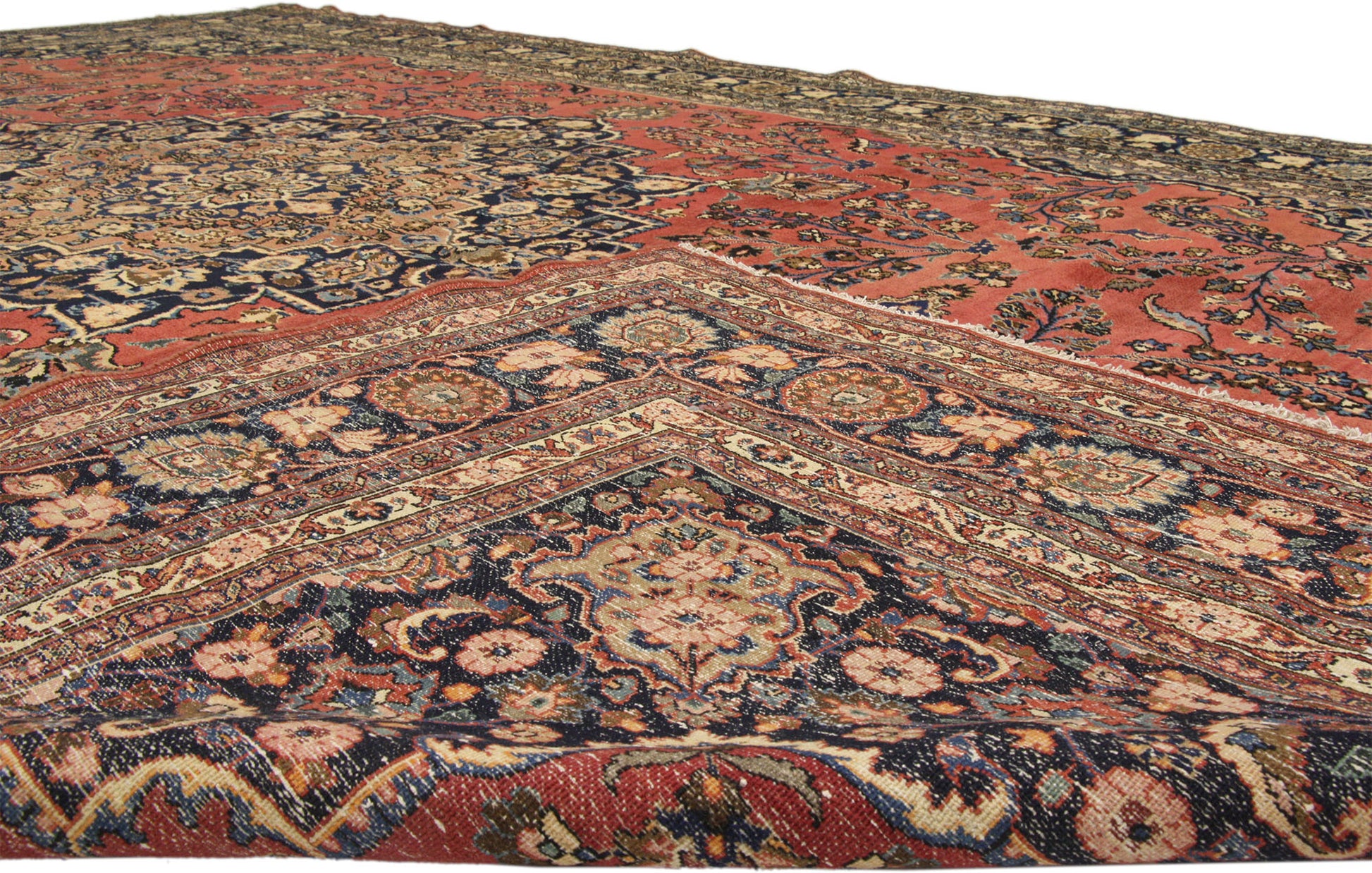10 x 16 Vintage Persian Mashhad Rug 75598