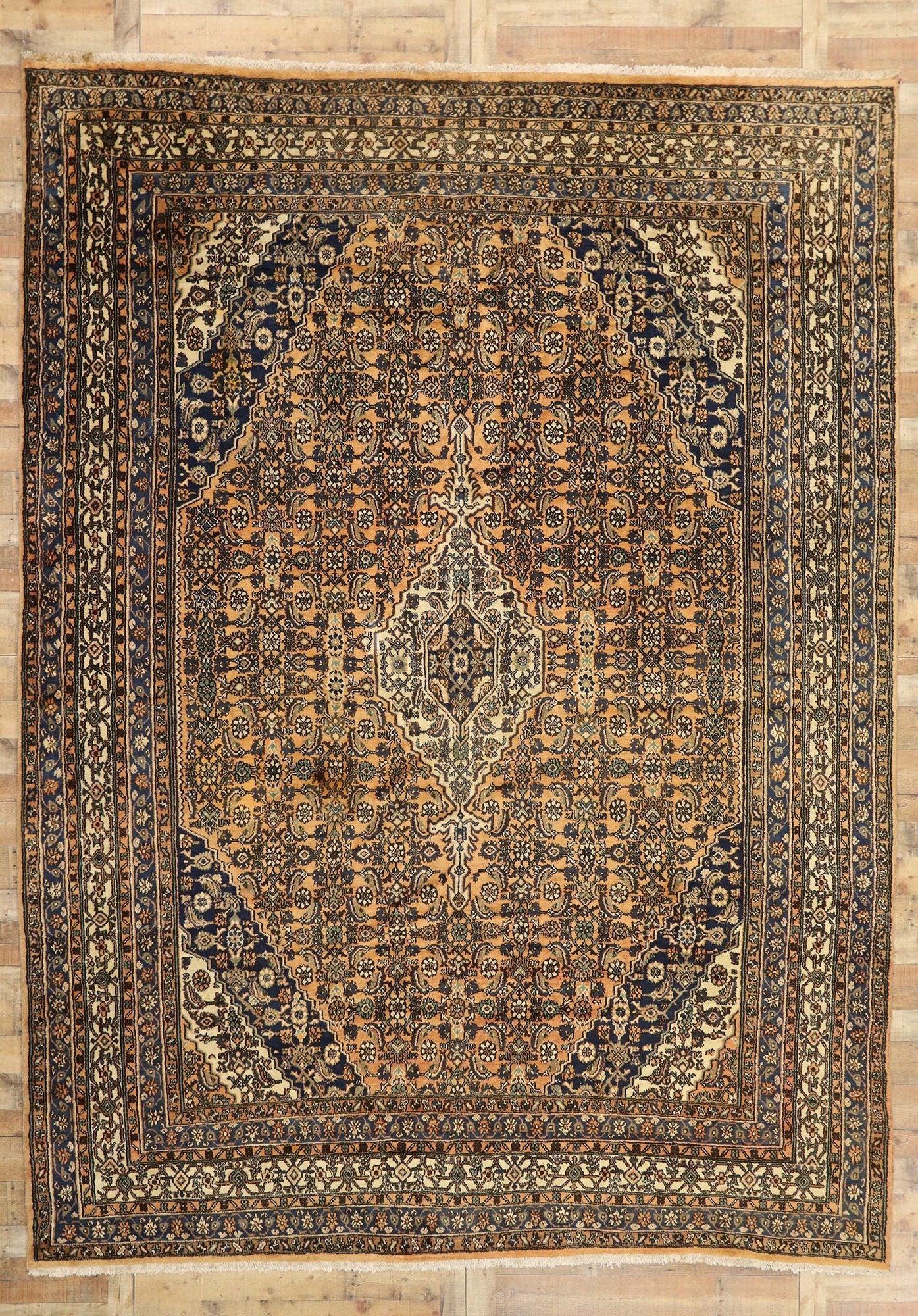 11 x 14 Vintage Persian Hamadan Rug 75601