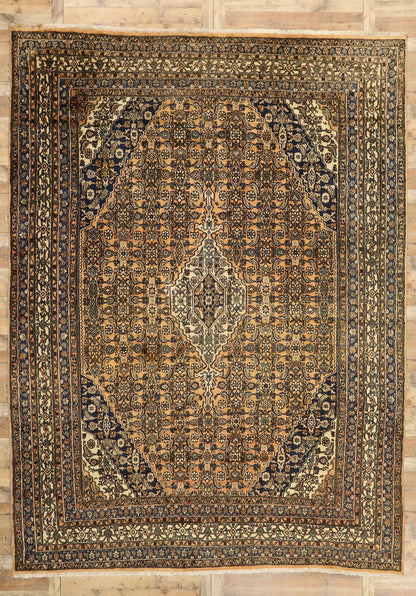 11 x 14 Vintage Persian Hamadan Rug 75601