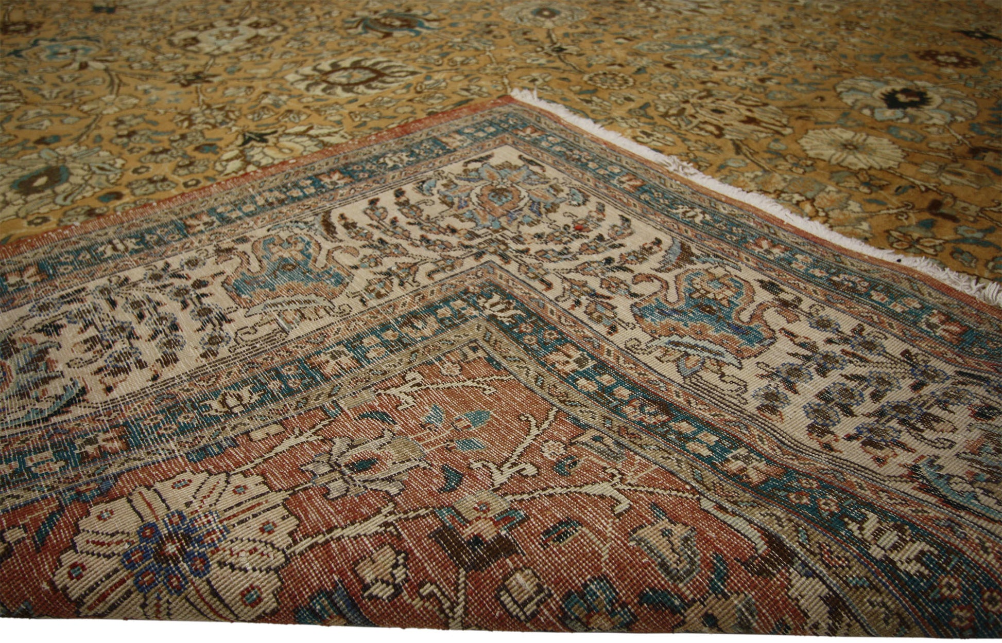 10 x 13 Vintage Persian Tabriz Rug 75603