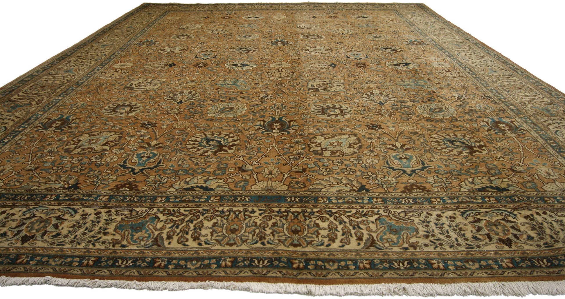 10 x 13 Vintage Persian Tabriz Rug 75603