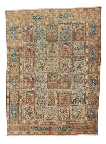 8 x 10 Vintage Persian Tabriz Rug 75605