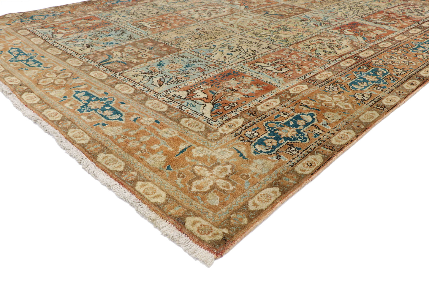 8 x 10 Vintage Persian Tabriz Rug 75605