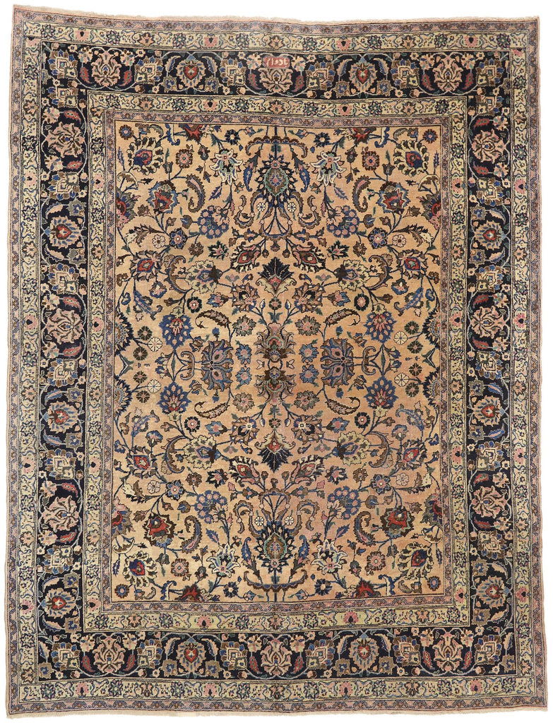 10 x 13 Vintage Persian Mashhad Rug 75609