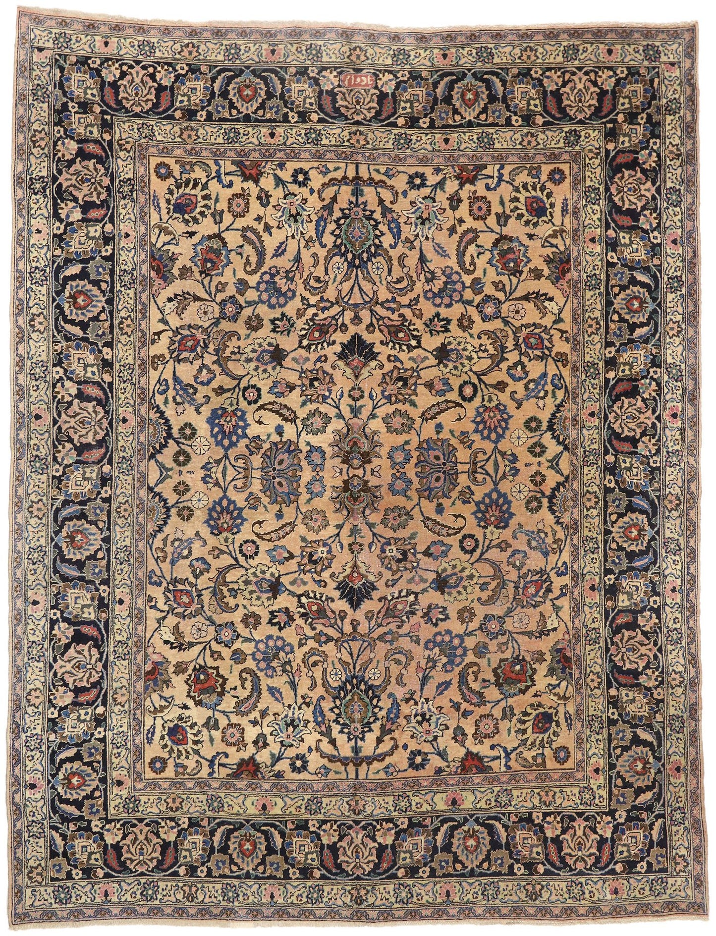 10 x 13 Vintage Persian Mashhad Rug 75609