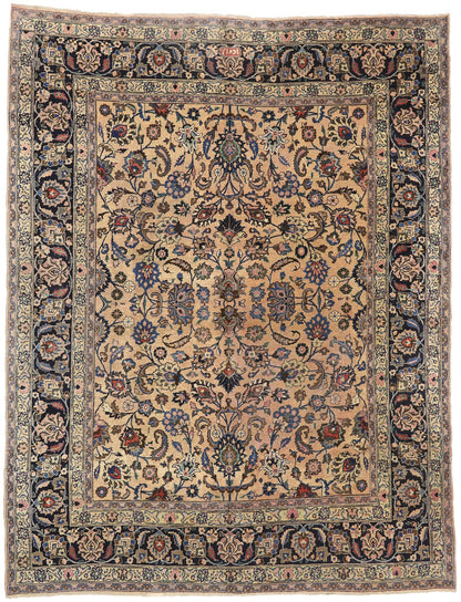 10 x 13 Vintage Persian Mashhad Rug 75609