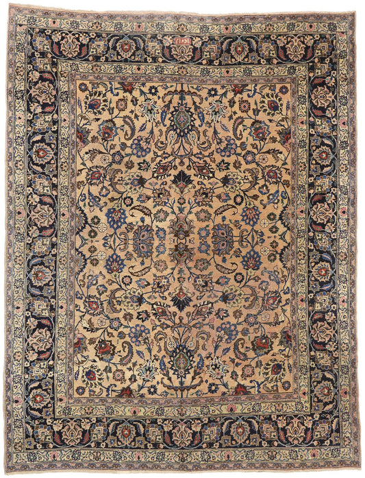 10 x 13 Vintage Persian Mashhad Rug 75609