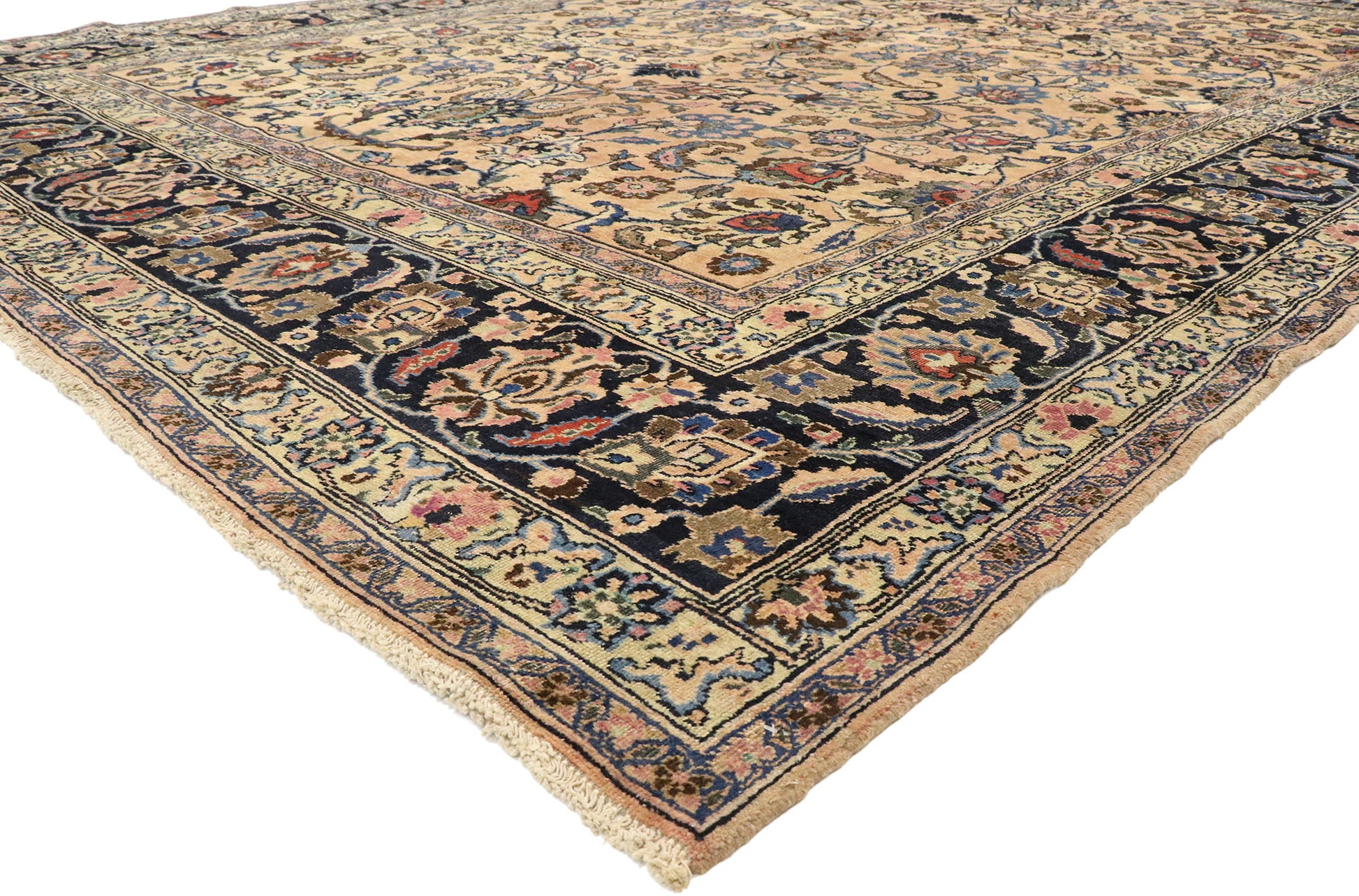 10 x 13 Vintage Persian Mashhad Rug 75609