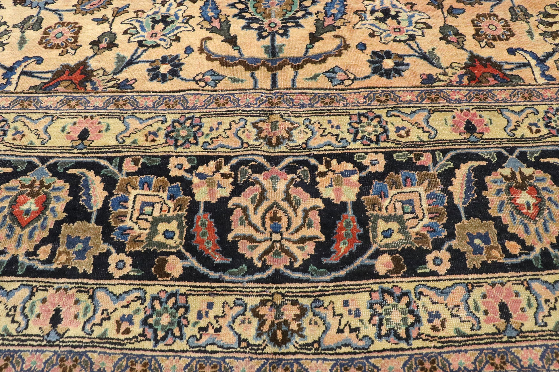 10 x 13 Vintage Persian Mashhad Rug 75609