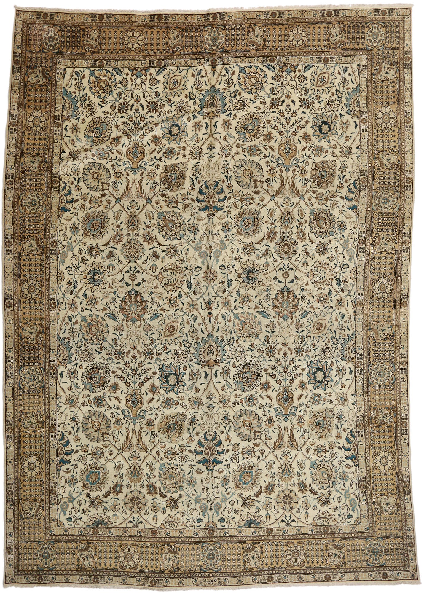11 x 16 Vintage Persian Tabriz Rug 75613