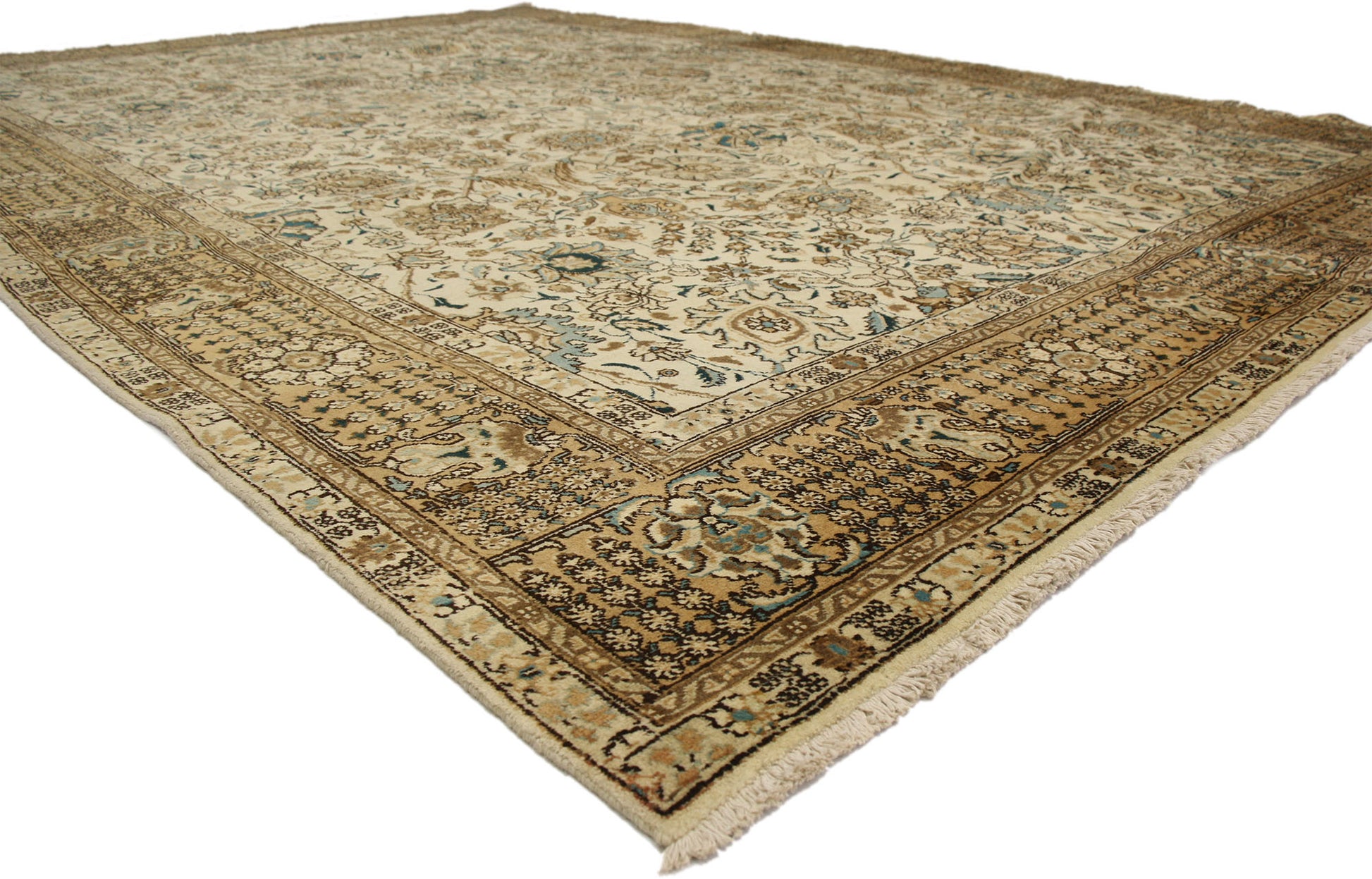 11 x 16 Vintage Persian Tabriz Rug 75613