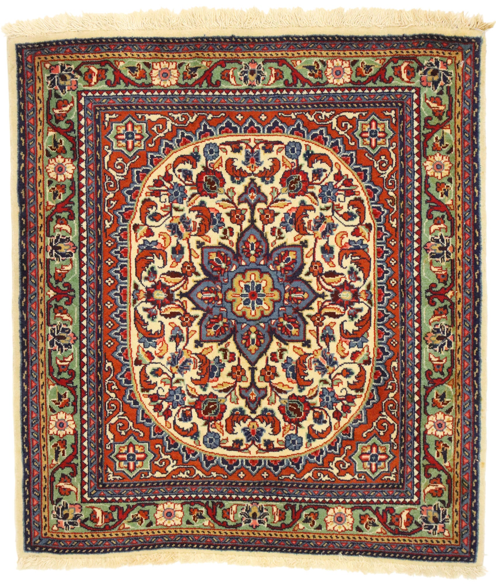 2 x 2 Vintage Persian Sarouk Rug 75656