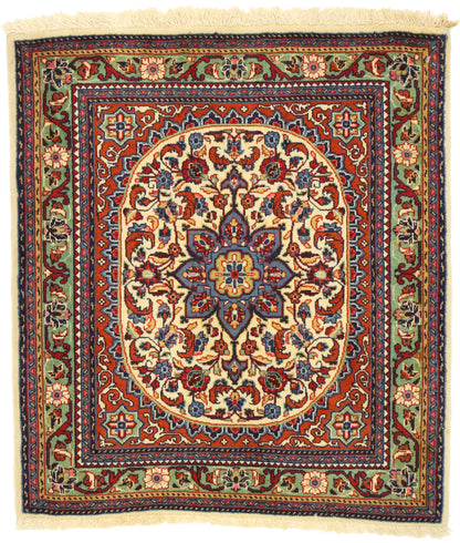 2 x 2 Vintage Persian Sarouk Rug 75656