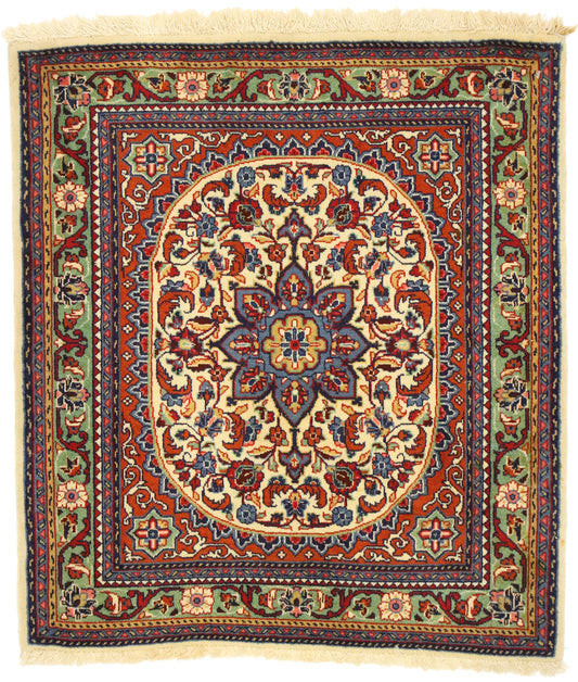 2 x 2 Vintage Persian Sarouk Rug 75656