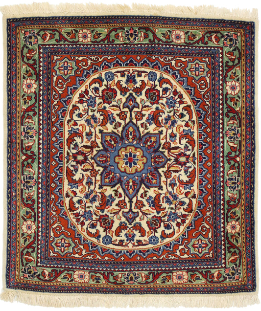 2 x 2 Vintage Persian Sarouk Rug 75657