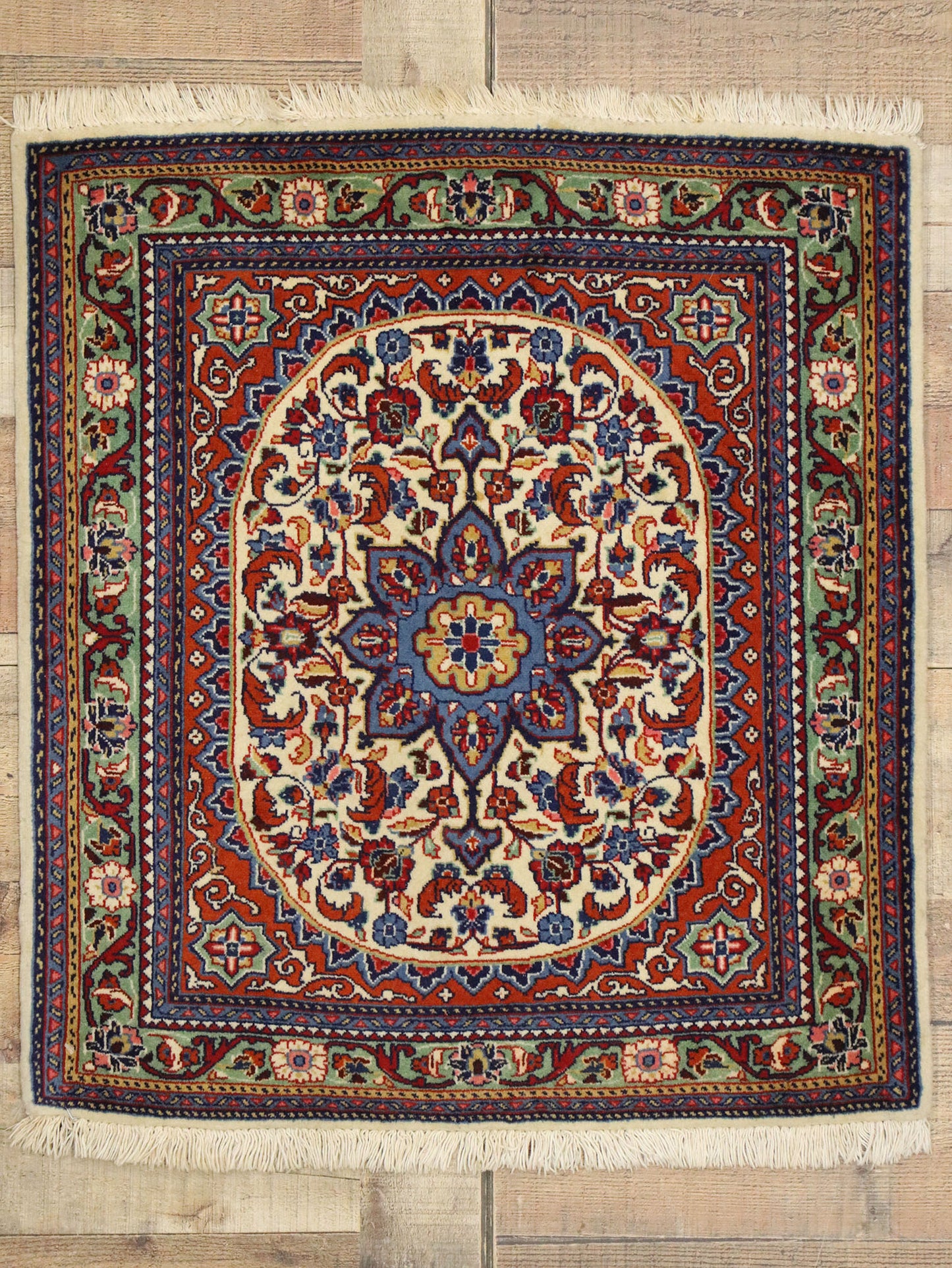 2 x 2 Vintage Persian Sarouk Rug 75657