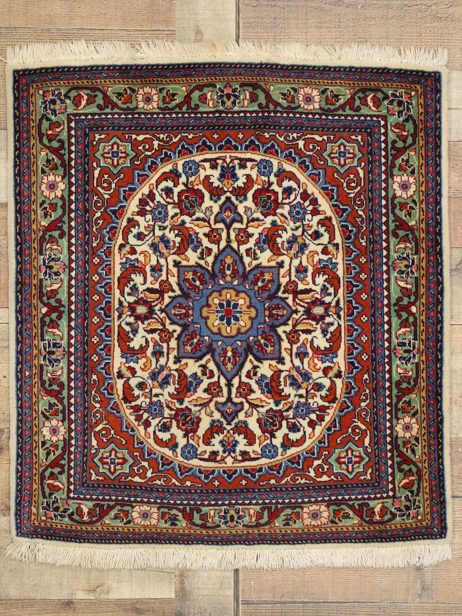 2 x 2 Vintage Persian Sarouk Rug 75657