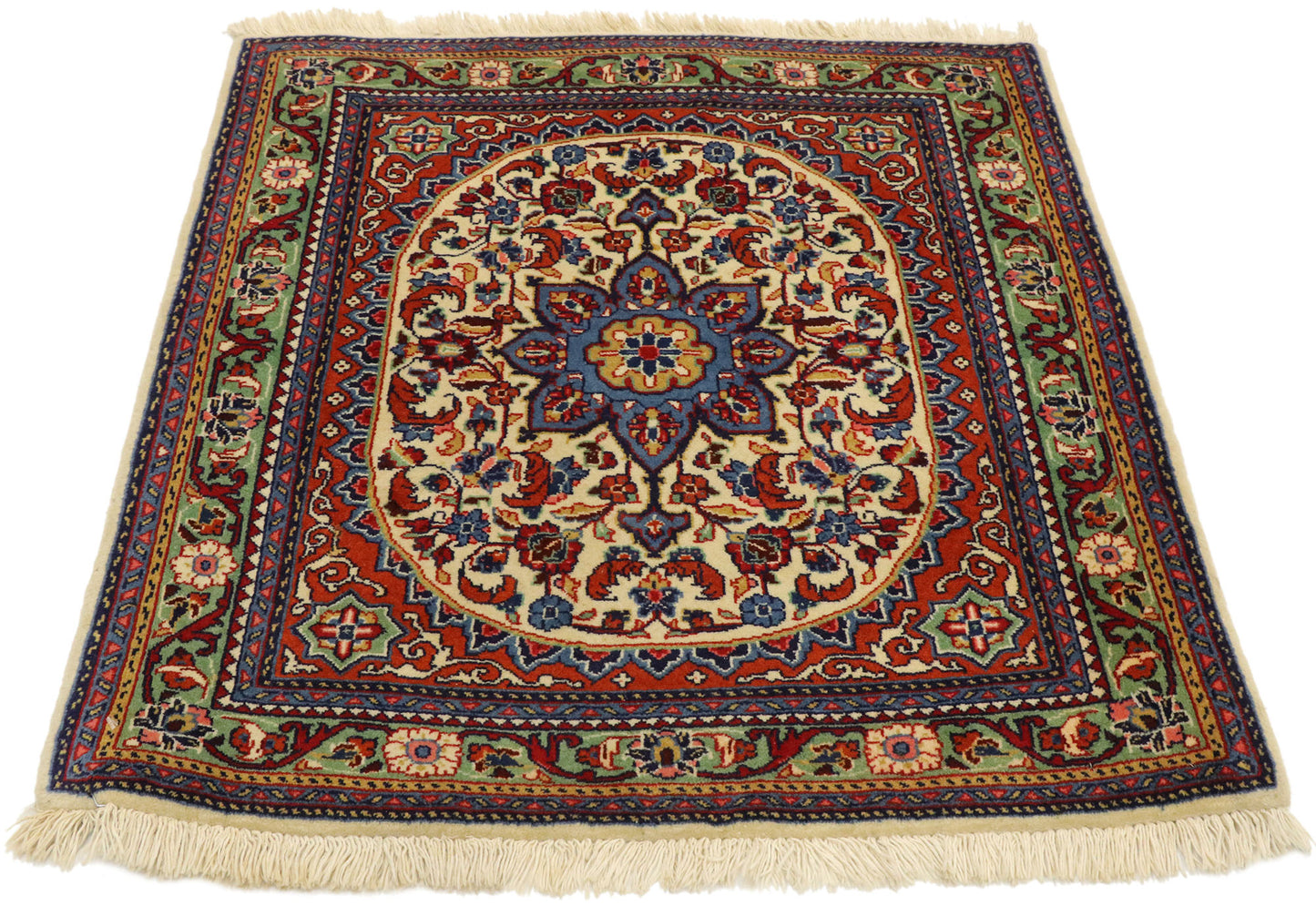 2 x 2 Vintage Persian Sarouk Rug 75657