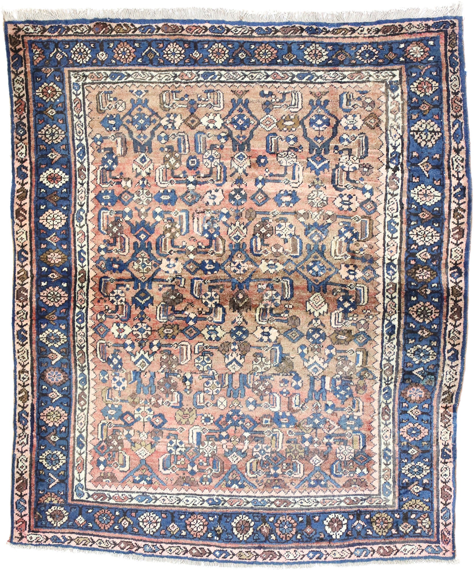 4 x 4 Vintage Bijar Rug 75658