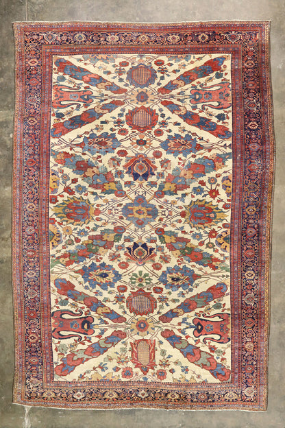 14 x 20 Antique Persian Ziegler Mahal Rug 75660