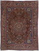 10 x 13 Vintage Yazd Rug 75661