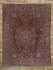 10 x 13 Vintage Yazd Rug 75661