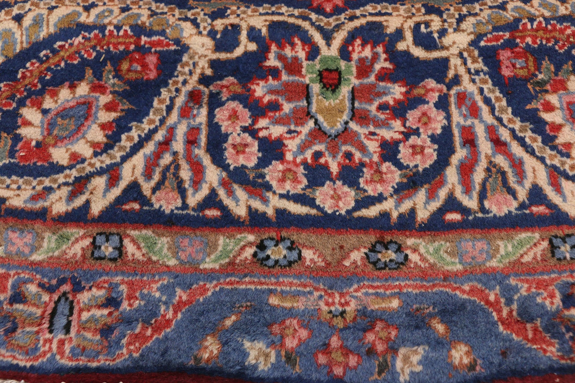 10 x 13 Vintage Yazd Rug 75661