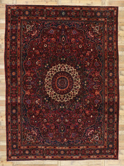 10 x 14 Antique Persian Mashhad Rug 75668