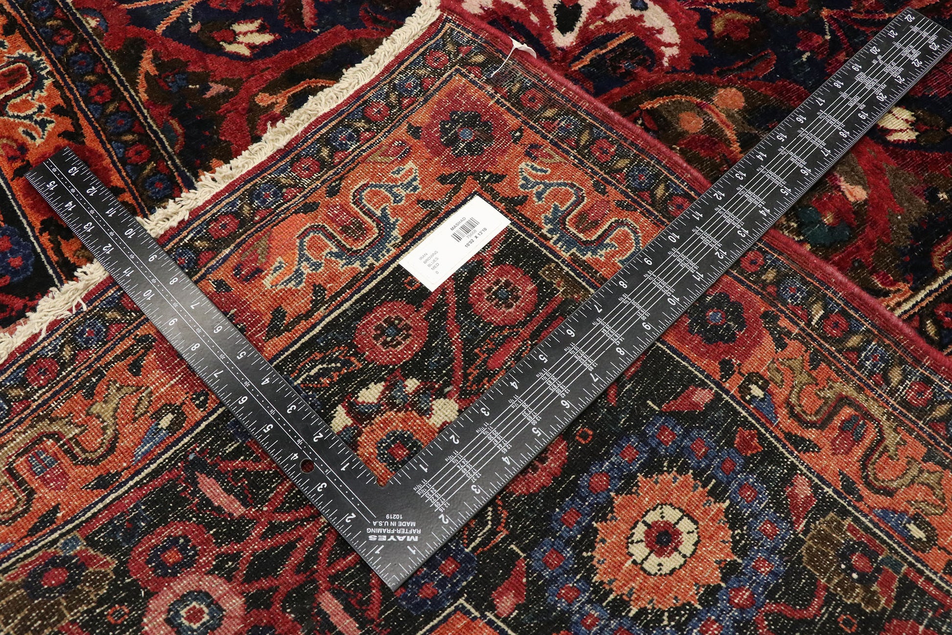 10 x 14 Antique Persian Mashhad Rug 75668