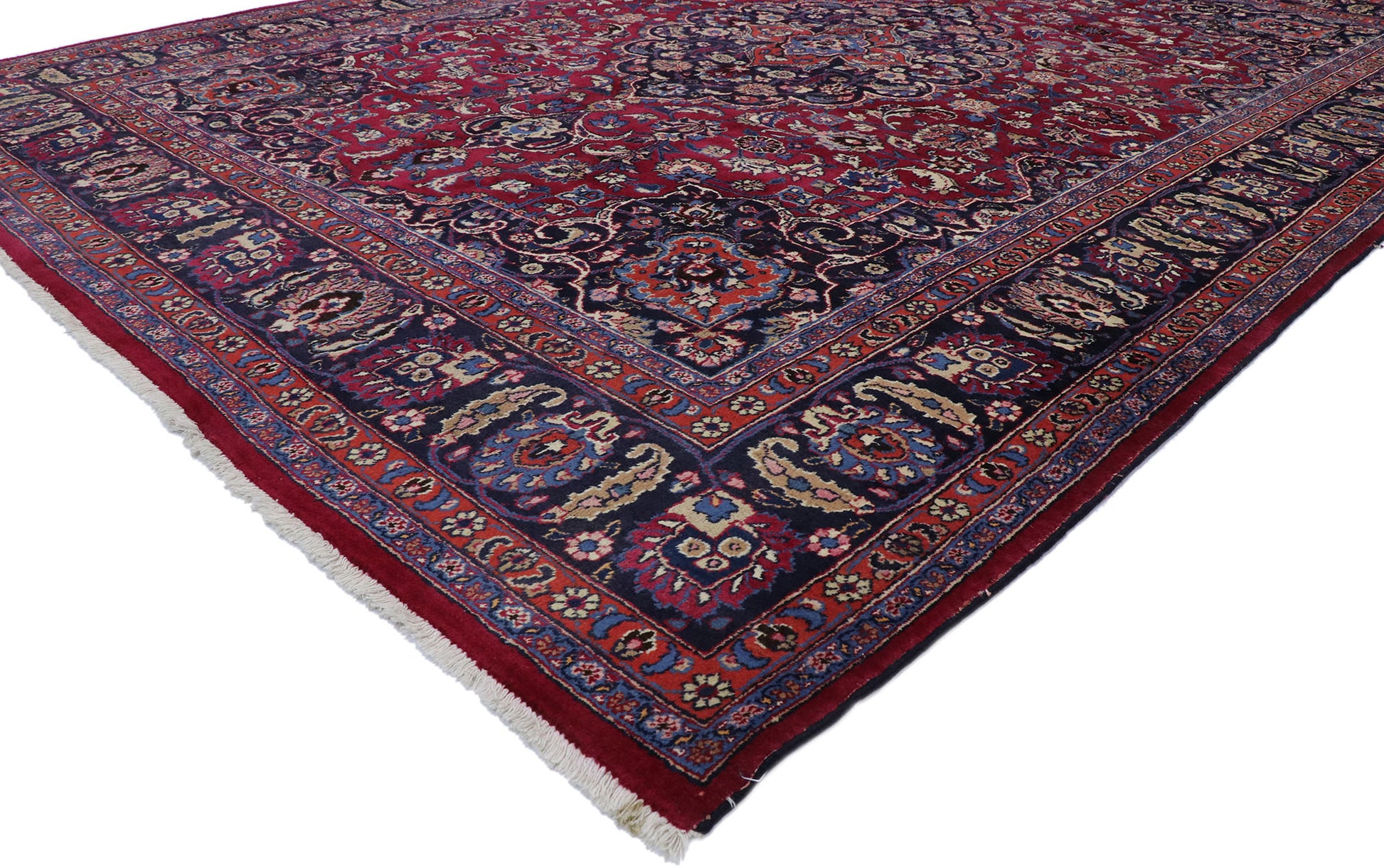 8 x 11 Vintage Persian Mashhad Rug 75669