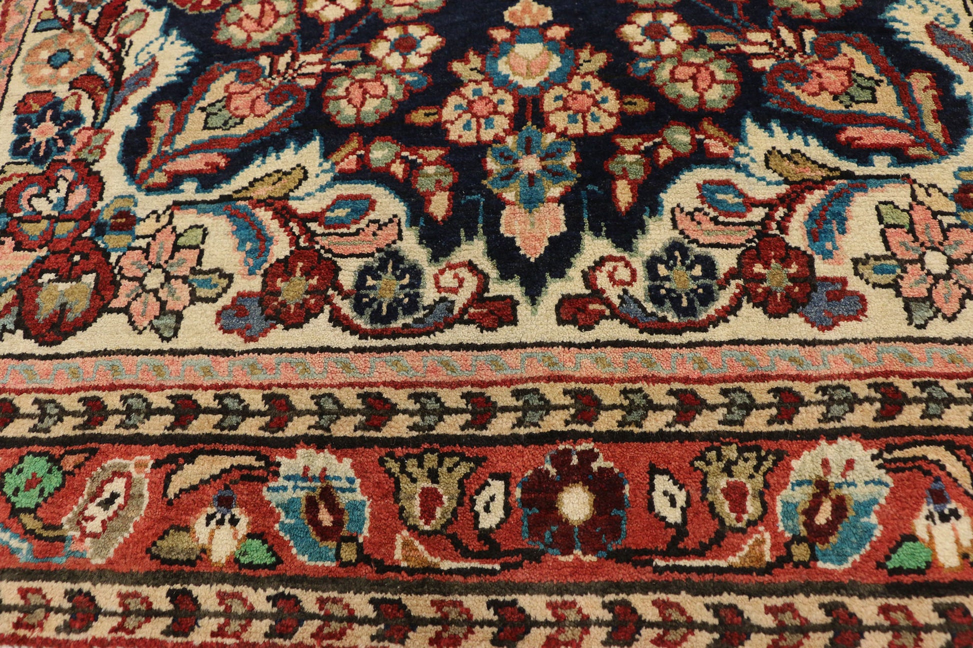 4 x 6 Vintage Persian Mahal Rug 75672