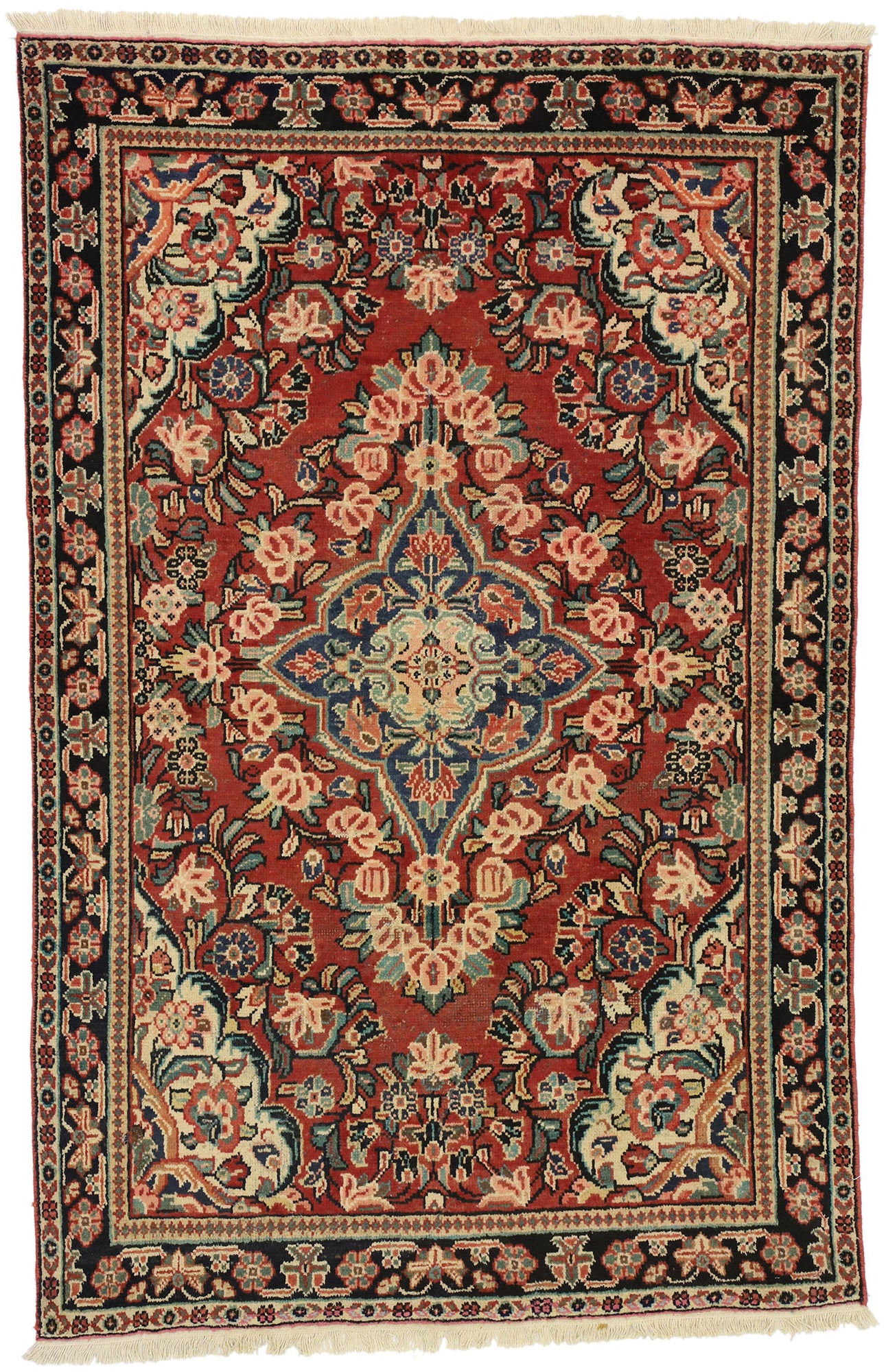4 x 7 Vintage Persian Mahal Rug 75675