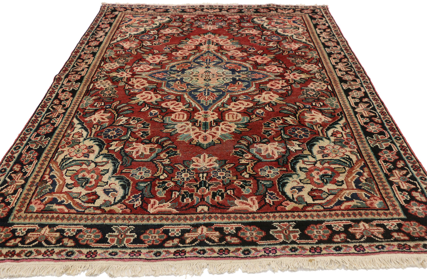 4 x 7 Vintage Persian Mahal Rug 75675