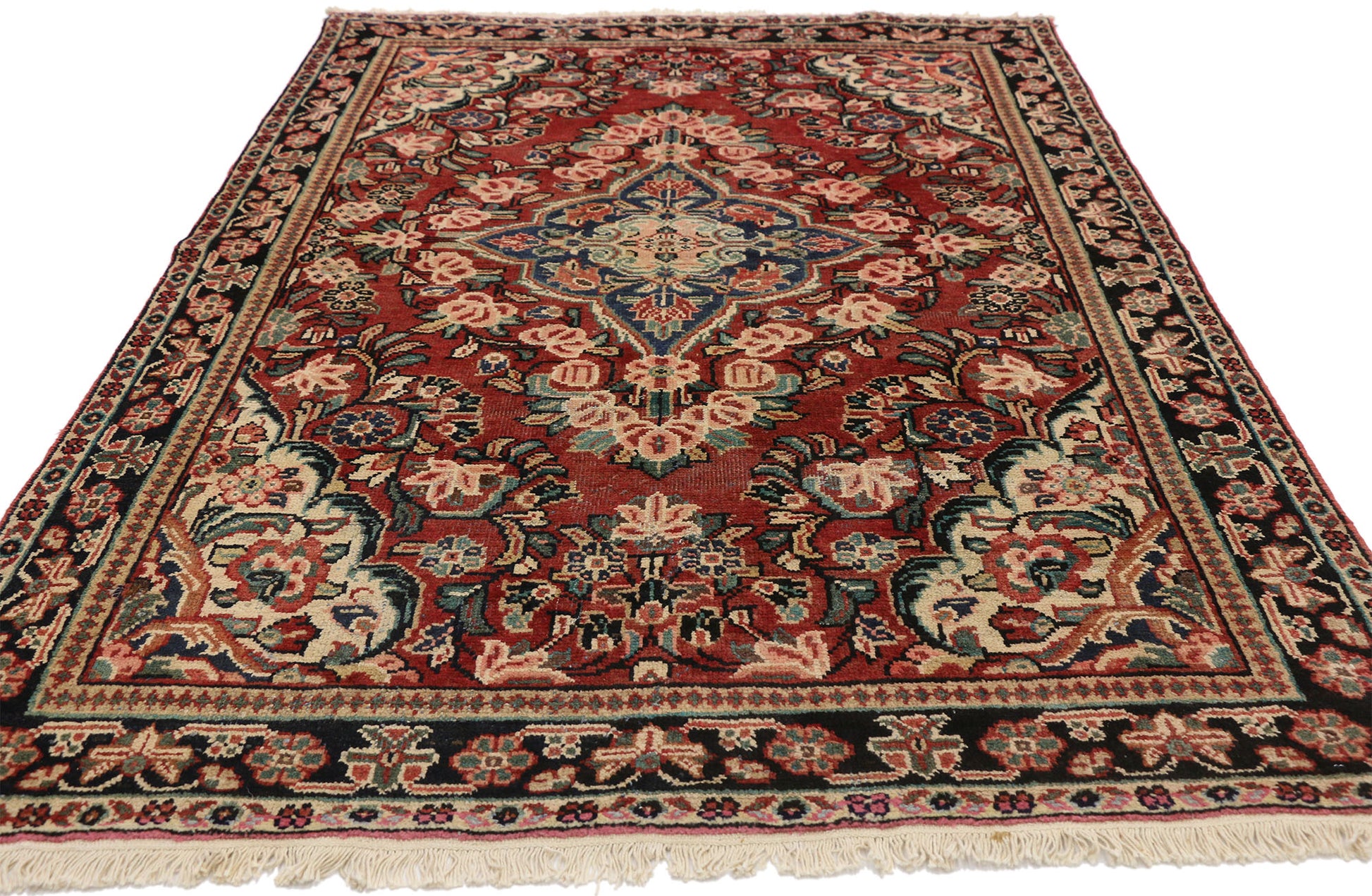4 x 7 Vintage Persian Mahal Rug 75675