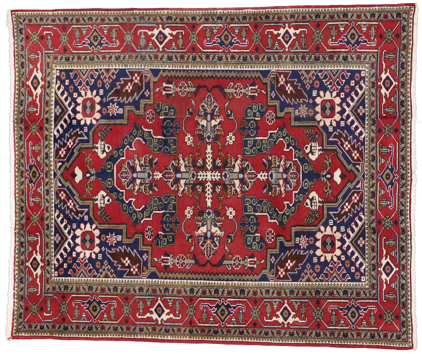 8 x 9 Vintage Heriz Rug 75683