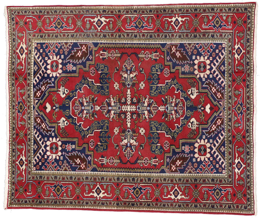 8 x 9 Vintage Heriz Rug 75683