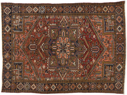 8 x 11 Vintage Heriz Rug 75687
