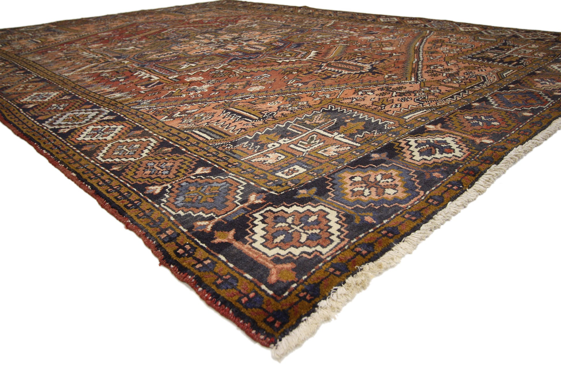 8 x 11 Vintage Heriz Rug 75687